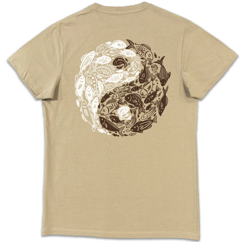 T-Shirt Sabbia Yin Yang Flow Po Retro.webp