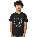 T-shirt Kids Nera Busy Cat Fronte Bambino.webp
