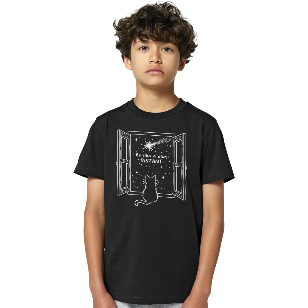 T-shirt Kids Nera Like a Star Fronte Bambino.webp