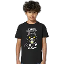 T-shirt Kids Nera Nina Wake Up Fronte Bambino.webp