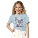 T-shirt Kids Sky Blu Il Grande Motondoso Fronte bambina.webp