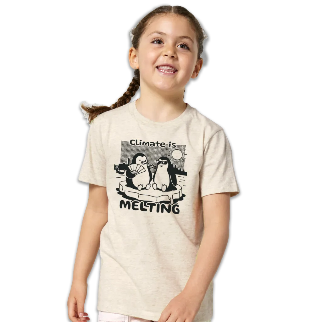 T-shirt Kids Natural Climate is Melting Fronte Bambino.webp