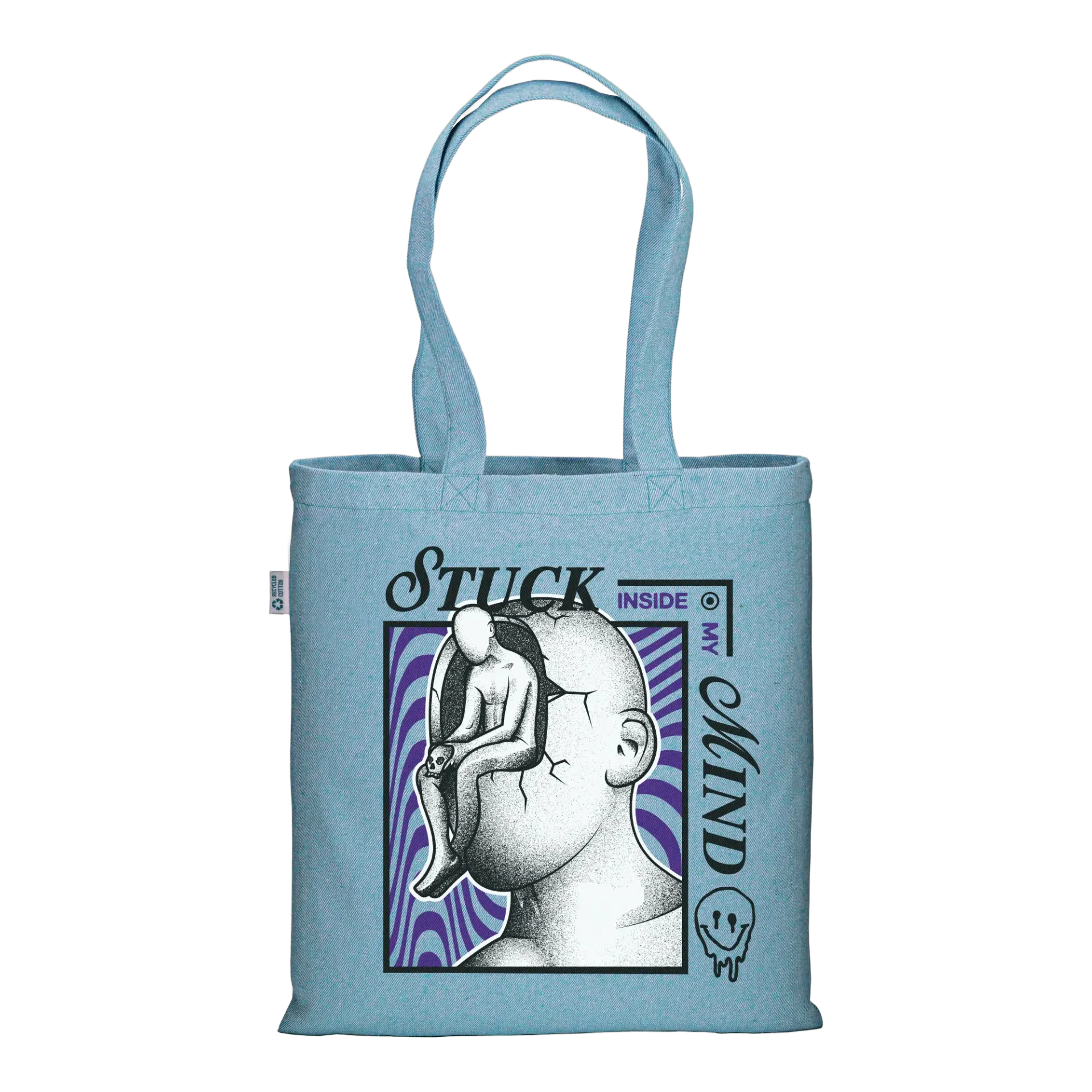 L'Appeso - Borsa Tote Azzurro Melange