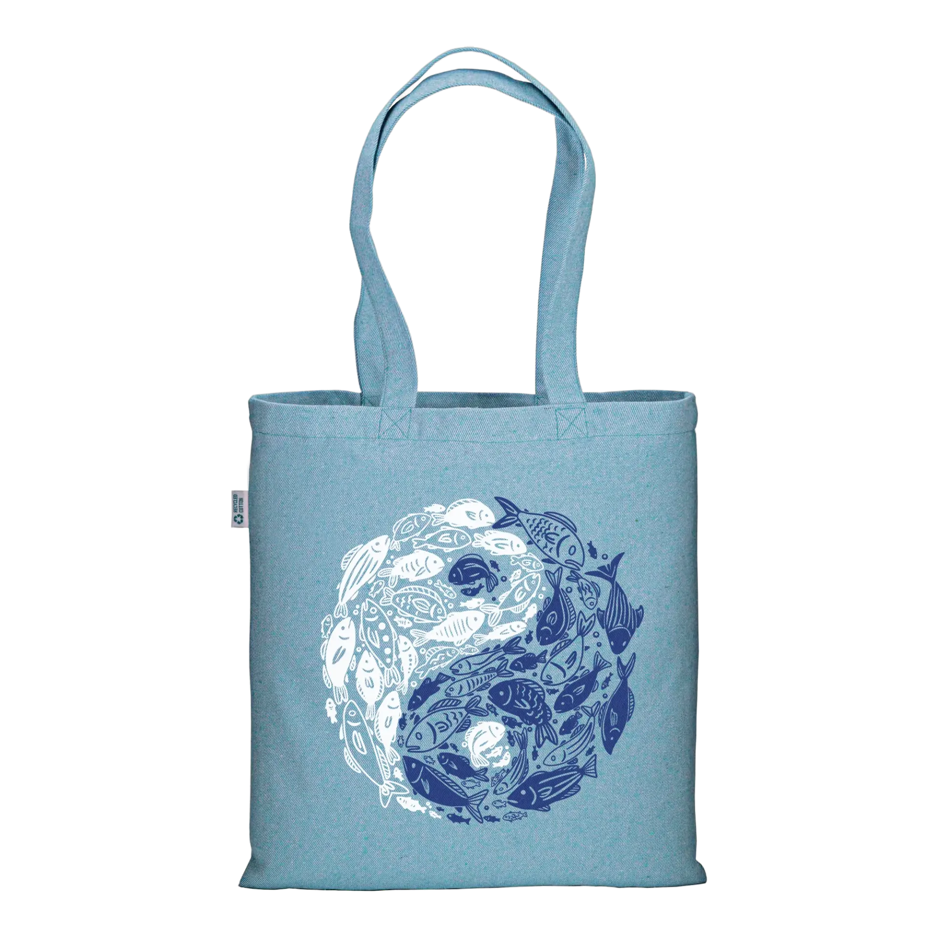 Yin Yang River: Brenta - Borsa Tote Azzurro Melange