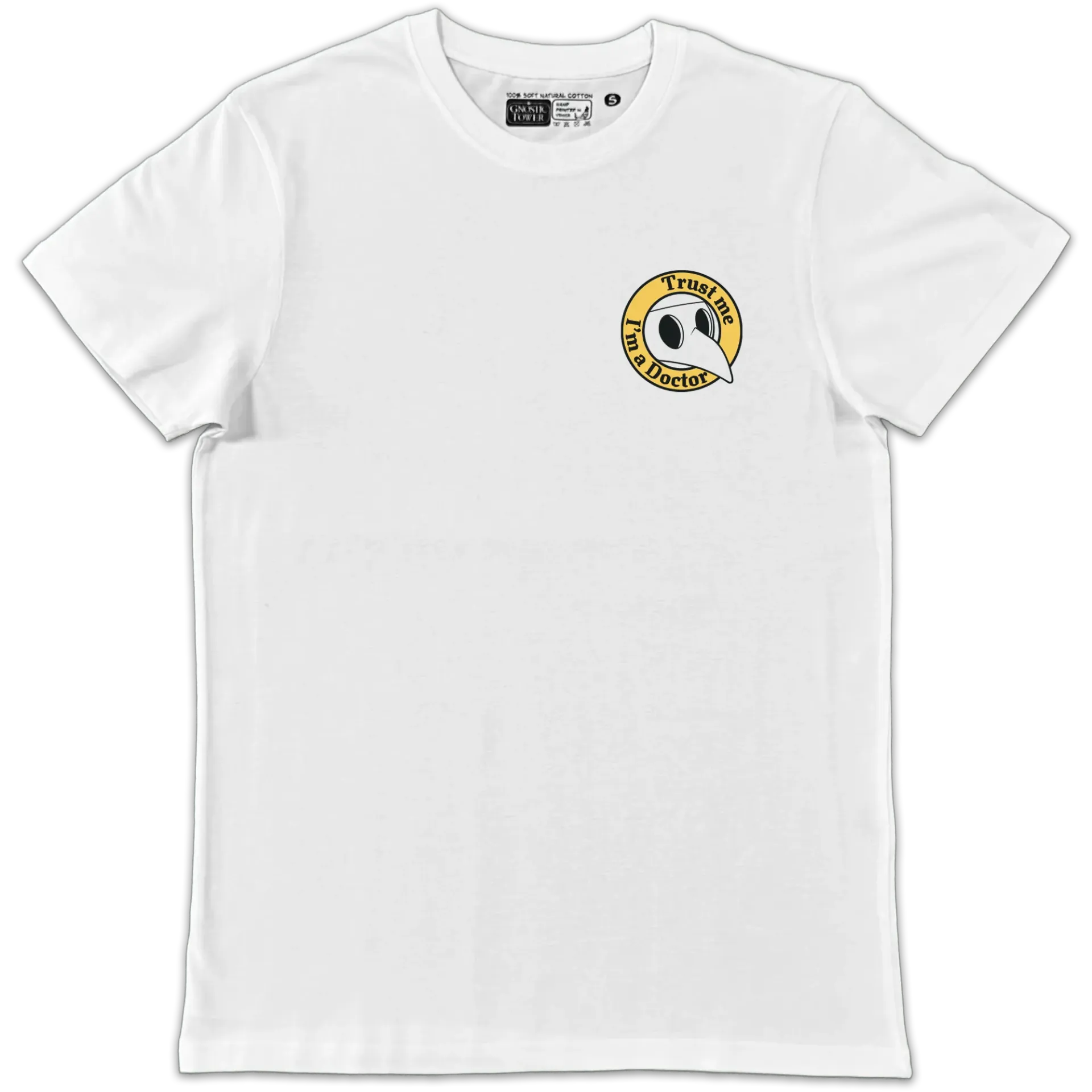 Pest Doctor - T Shirt Unisex Bianco (XS)