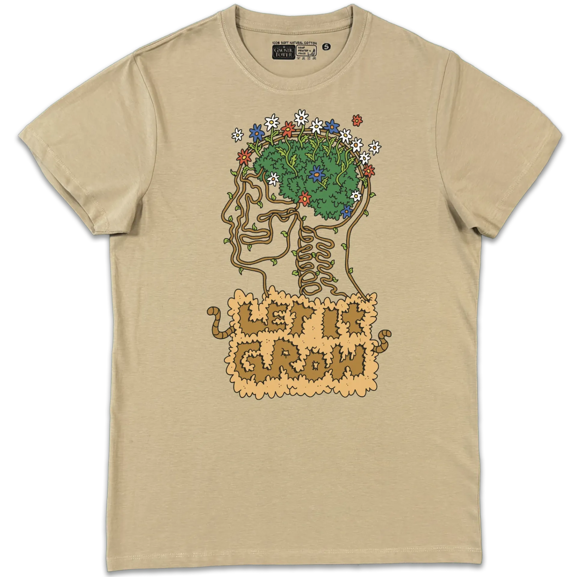 Let it Grow - T Shirt Unisex Sand (XS)