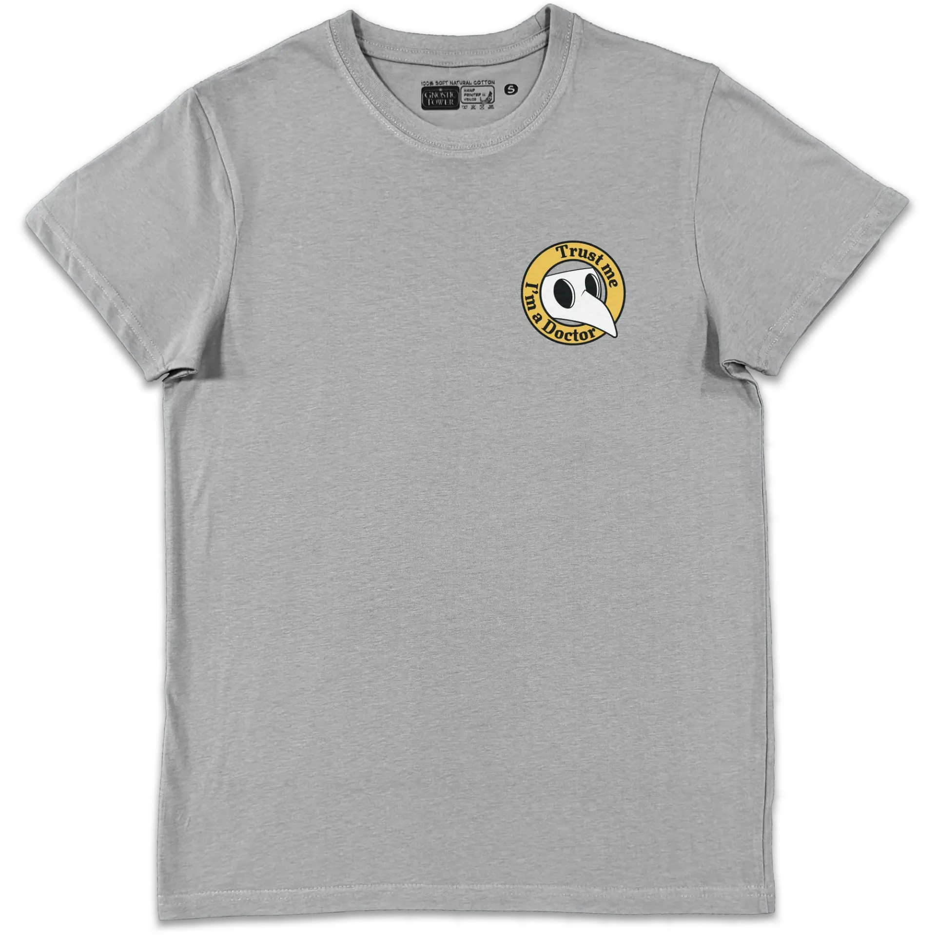 Pest Doctor - T Shirt Unisex Grigio Melange