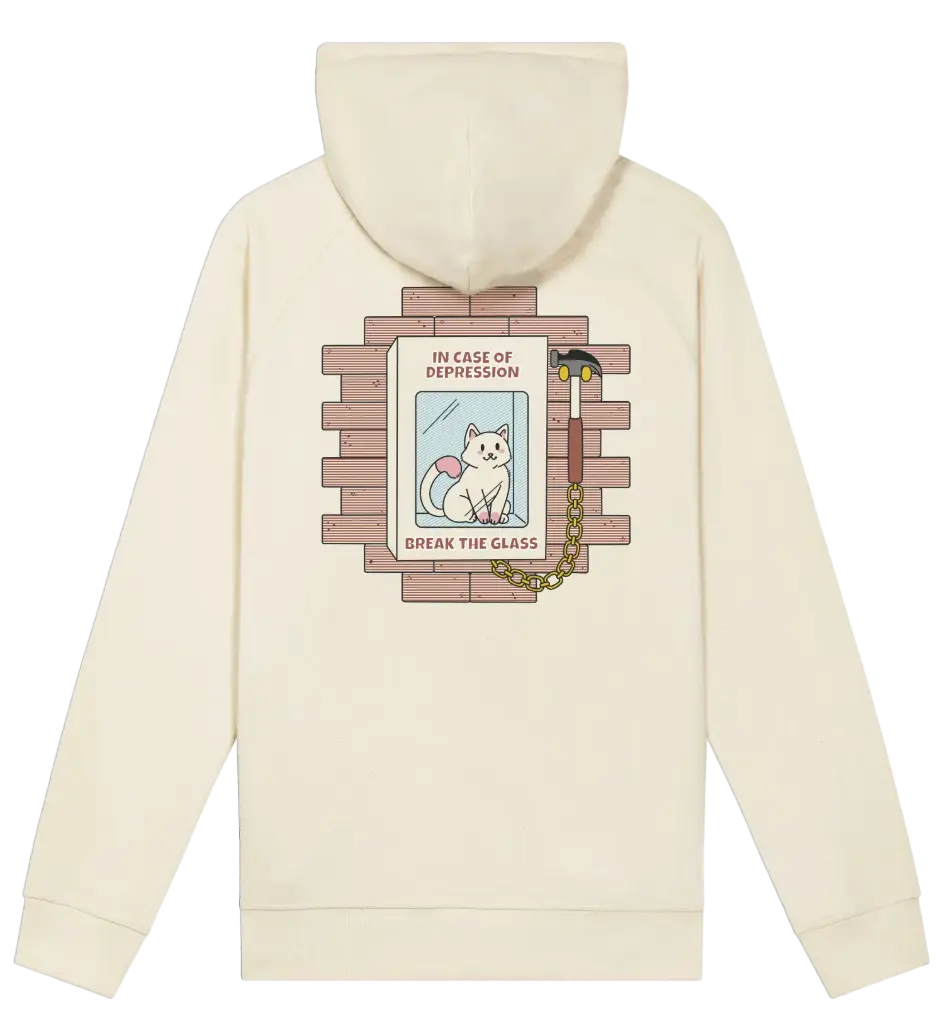 Break the Glass - Hoodie Natural Raw (XS)