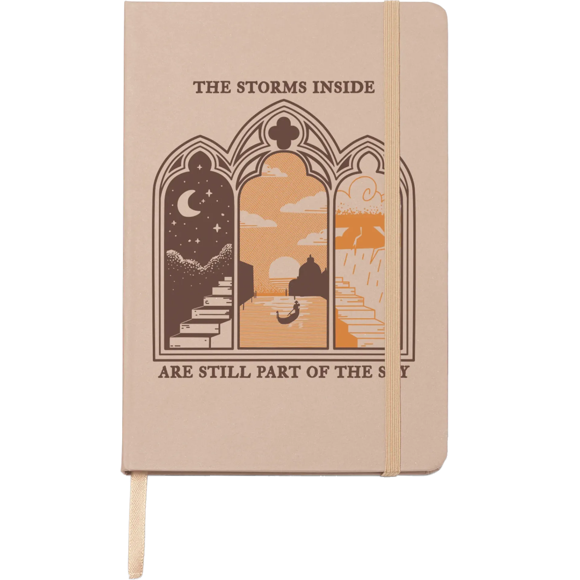 The Storms Inside: Sunset - Almond Notebook